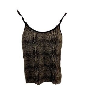 Vince Camuto Snakeskin Print  Halter Top with Adjustable Spaghetti Straps Size S